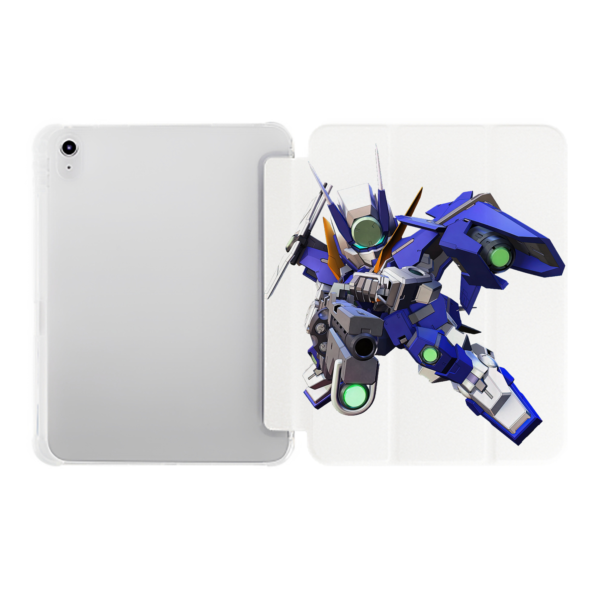（画像用） 機動戦士ガンダム Mobile Suit Gundam IPad ケース ペン収納付き 三つ折りスタンド PUレザー×シリコン 対応機種9.5/10.5/10.9インチ